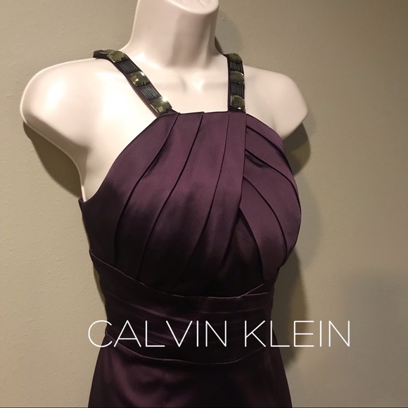 calvin klein eggplant dress